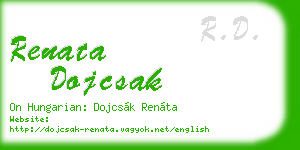 renata dojcsak business card
