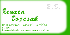 renata dojcsak business card